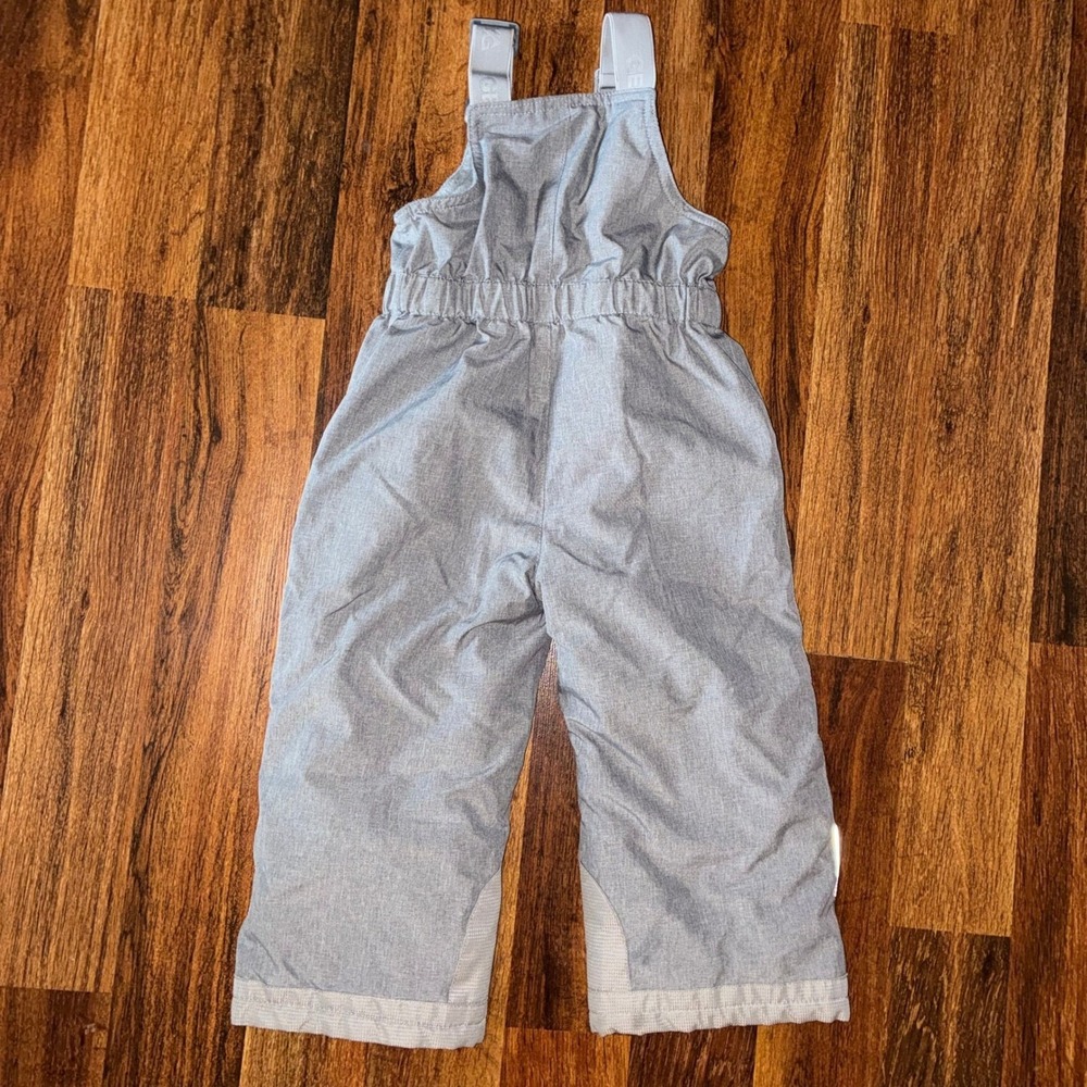 Gerry Kids Gray Insulated Snow Bibs Adjustable Winter Overalls Toddler 3T